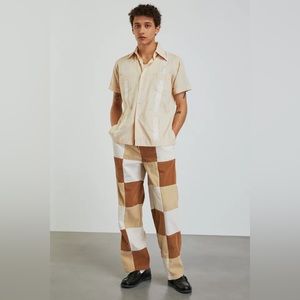 UO Straight Fit Corduroy Patchwork Beach Pant